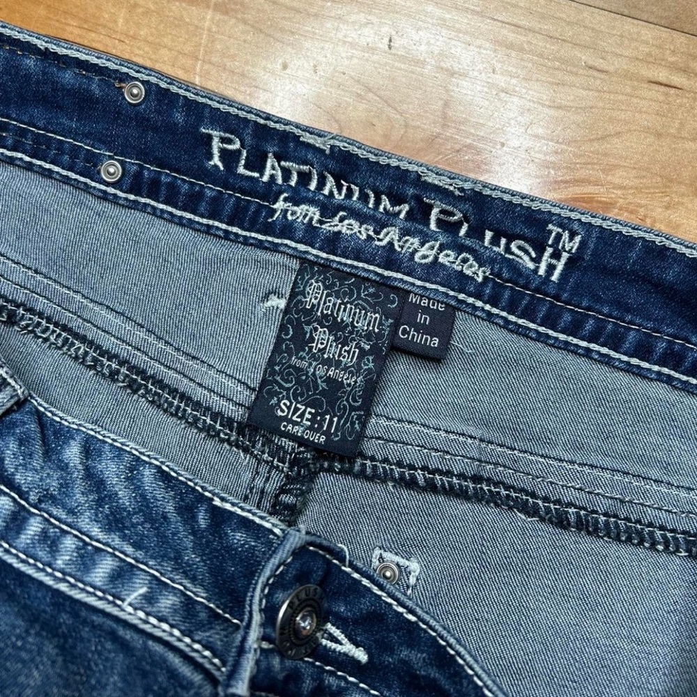 Platinum Plush Bootcut Jeans Excellent Condition Size 11 - Picture 5 of 5